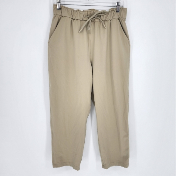 Lululemon Stretch High Rise Crop Pants Trench 8 - Picture 1 of 12